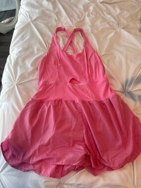 ILLA ILLA Women’s Pink Crossback Romper Dress